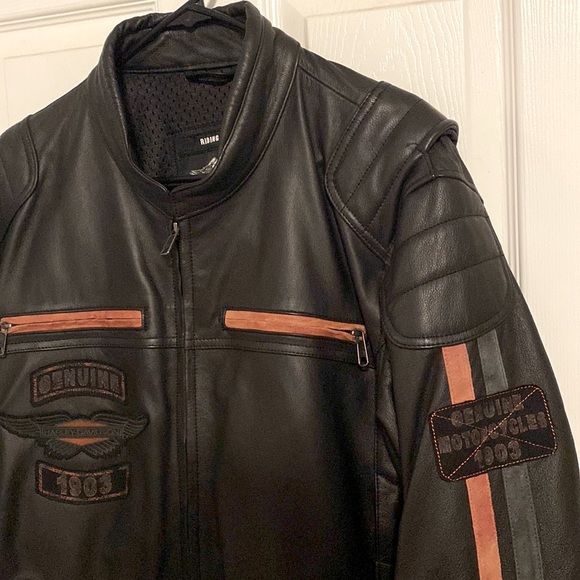 EUC Mens Harley Davidson Leather Jacket - Picture 3 of 12
